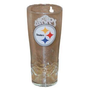 Vintage 1997 Pittsburgh Steelers Logo Coors Light 16 oz Glass Textured Mountains